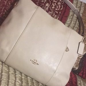 Gorgeous cream leather coach bag